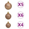 vidaXL Set Albero Natale Artificiale con LED Palline Blu 150 cm PVC 