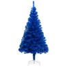 vidaXL Set Albero Natale Artificiale con LED e Palline Blu 240 cm PVC 