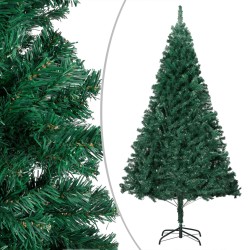 vidaXL Set Albero Natale Artificiale con LED e Palline Verde 180cm PVC 