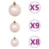 vidaXL Albero Natale Artificiale con LED e Palline Bianco 150 cm PVC 