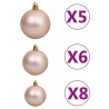 vidaXL Set Albero Natale Artificiale con LED Palline Bianco 180cm PVC 