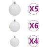 vidaXL Set Albero Natale Artificiale con LED e Palline Oro 120cm PET