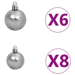 vidaXL Set Albero Natale Artificiale con LED Palline Oro 150 cm PET 