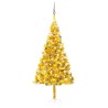 vidaXL Set Albero Natale Artificiale con LED e Palline Oro 180 cm PET 