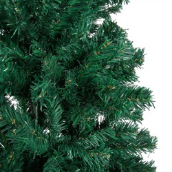 vidaXL Set Albero Natale Artificiale con LED e Palline Verde 180cm PVC 