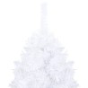 vidaXL Set Albero Natale Artificiale con LED Palline Bianco 120 cm PVC 