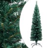 vidaXL Set Albero Natale Artificiale Sottile LED e Palline Verde 240cm