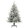 vidaXL Albero Natale Artificiale con LED Palline e Neve 120cm PVC e PE