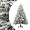 vidaXL Albero Natale Artificiale con LED Palline e Neve 150cm PVC e PE