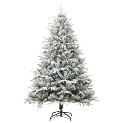 vidaXL Albero Natale Artificiale con LED Palline e Neve 150cm PVC e PE