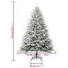 vidaXL Albero Natale Artificiale con LED Palline e Neve 150cm PVC e PE