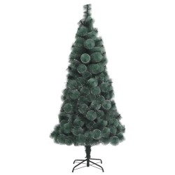 vidaXL Albero Natale Artificiale con LED Palline Verde 120 cm PVC e PE