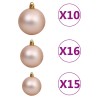 vidaXL Albero Natale Artificiale con LED Palline e Neve 210cm PVC e PE