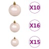 vidaXL Albero Natale Artificiale con LED Palline e Neve 210cm PVC e PE