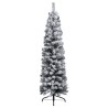 vidaXL Set Albero Natale Artificiale Sottile LED e Palline Verde 150cm