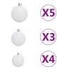 vidaXL Set Albero Natale Artificiale Sottile LED e Palline Verde 150cm