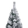 vidaXL Set Albero Natale Artificiale Sottile LED e Palline Verde 240cm