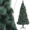 vidaXL Albero Natale Artificiale con LED Palline Verde 120 cm PVC e PE