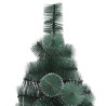 vidaXL Albero Natale Artificiale con LED Palline Verde 120 cm PVC e PE