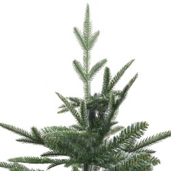 vidaXL Albero Natale Artificiale con LED Palline Verde 210 cm PVC e PE