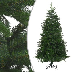 vidaXL Albero Natale Artificiale con LED Palline Verde 210 cm PVC e PE