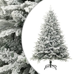 vidaXL Albero Natale Artificiale con LED Palline e Neve 210cm PVC e PE