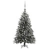 vidaXL Albero Natale Artificiale con LED Palline e Neve 240cm PVC e PE