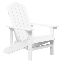 vidaXL Sedie da Giardino con Tavolo Adirondack in HDPE Bianco