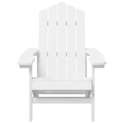 vidaXL Sedie da Giardino con Tavolo Adirondack in HDPE Bianco