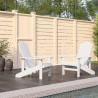 vidaXL Sedie da Giardino Adirondack 2 pz in HDPE Bianco