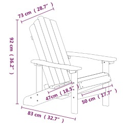 vidaXL Sedie da Giardino Adirondack 2 pz in HDPE Bianco