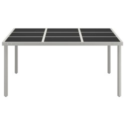 vidaXL Tavolo da Giardino 170x170x74,5 cm in Vetro e Acciaio