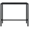 vidaXL Tavolo da Bar per Esterni Nero 130x60x110 cm Polyrattan e Vetro