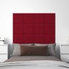 Pannelli Murali 12 pz Rosso Vino 60x15 cm Velluto 1,08 m²