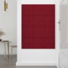 Pannelli Murali 12 pz Rosso Vino 60x15 cm Velluto 1,08 m²