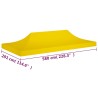 vidaXL Tetto per Tendone per Feste 6x3 m Giallo 270 g/m²