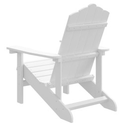 vidaXL Sedia da Giardino Adirondack Bianca HDPE