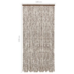 vidaXL Zanzariera Grigio Talpa e Bianco 100x220 cm Ciniglia