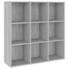 vidaXL Libreria Grigio Sonoma 98x30x98 cm