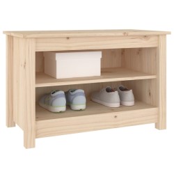 vidaXL Scarpiera 70x38x45,5 cm in Legno Massello di Pino