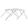 vidaXL Bimini di Prua con Tendalino a 3 Archi Bianco 183x140x137 cm