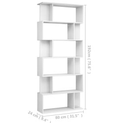 vidaXL Libreria/Divisorio Bianco Lucido 80x24x192 cm