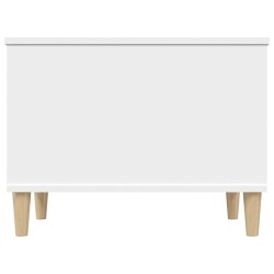 Tavolino da Salotto Bianco 60x44,5x45 cm in Legno Ingegnerizzato