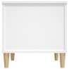 Tavolino da Salotto Bianco 60x44,5x45 cm in Legno Ingegnerizzato