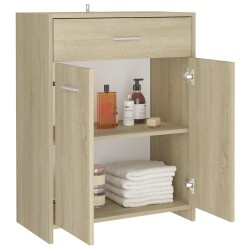 vidaXL Armadio da Bagno Rovere Sonoma 60x33x80 cm in Truciolato