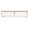 Supporto per Monitor Bianco 50x27x15 cm Legno Massello di Pino