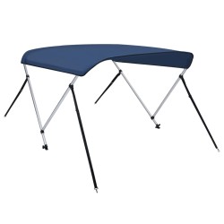 vidaXL Bimini di Prua con Tendalino a 2 Archi Blu Marino 180x130x110cm