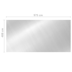 vidaXL Copertura per Piscina Argento 975x488 cm in PE