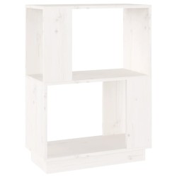 vidaXL Libreria/Divisorio Bianco 51x25x70 cm in Legno Massello di Pino