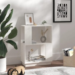 vidaXL Libreria/Divisorio Bianco 51x25x70 cm in Legno Massello di Pino